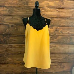 J.Crew yellow racerback cami/tank in size 10.